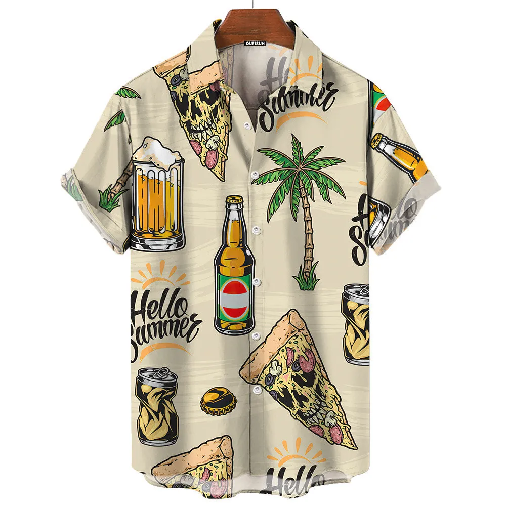 Men Retro Summer Good Vibes Ha - Vintage Hawaiian Floral Shirt ulasan dan harga
