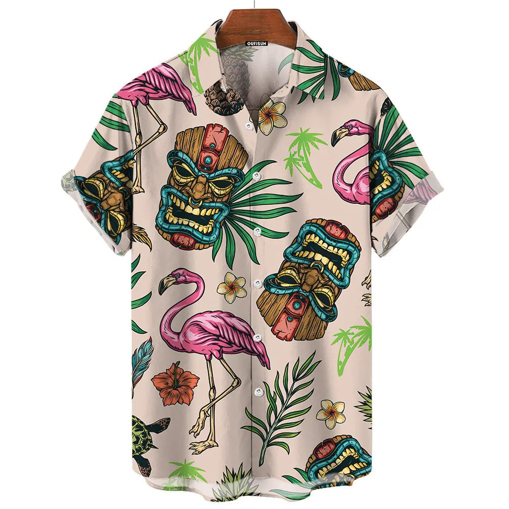 Men Retro Summer Good Vibes Ha - Vintage Hawaiian Floral Shirt ulasan dan harga