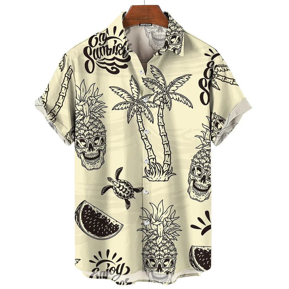 Men Retro Summer Good Vibes Ha - Vintage Hawaiian Floral Shirt ulasan dan harga