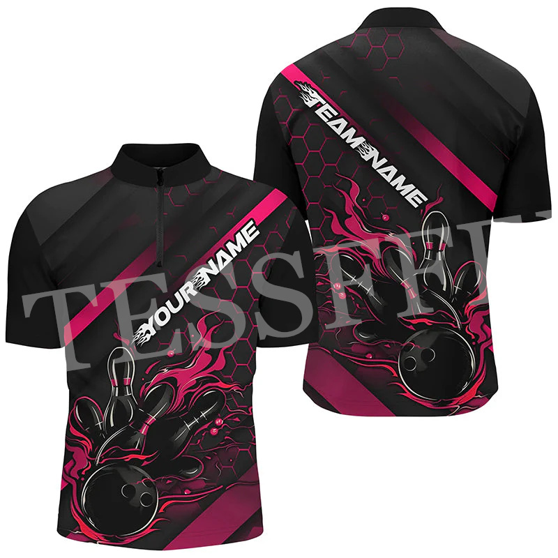 Custom Name Strike Bowling Fla - Short Sleeve Bowling Shirt Retro ulasan dan harga