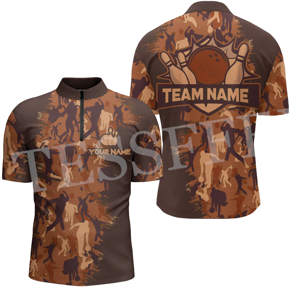 Custom Name Strike Bowling Fla - Short Sleeve Bowling Shirt Retro ulasan dan harga