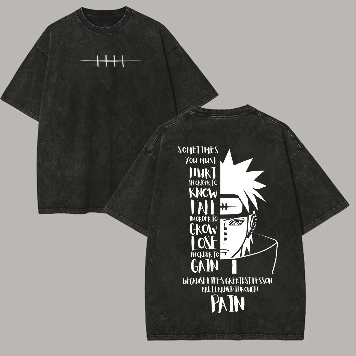 Naruto Shisui Uchiha T Shirt M - Acid Wash Vintage Graphic T Shirt ulasan dan harga
