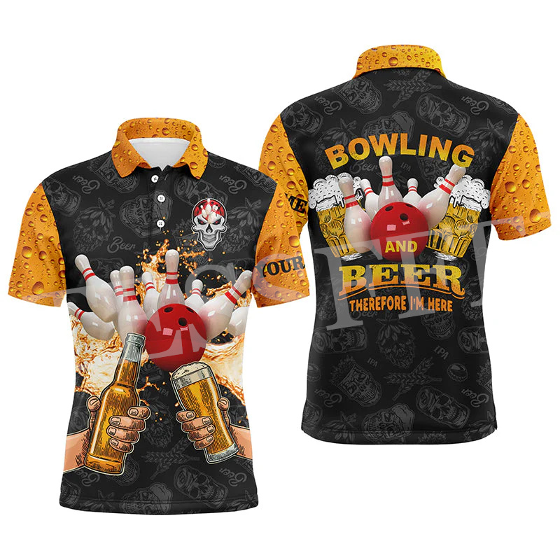 Custom Name Strike Bowling Fla - Short Sleeve Bowling Shirt Retro ulasan dan harga