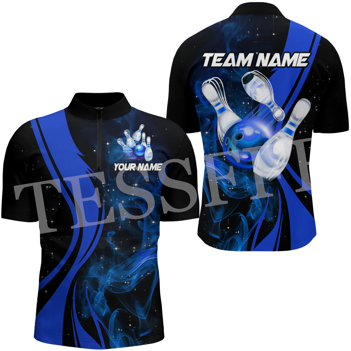 Custom Name Strike Bowling Fla - Short Sleeve Bowling Shirt Retro ulasan dan harga