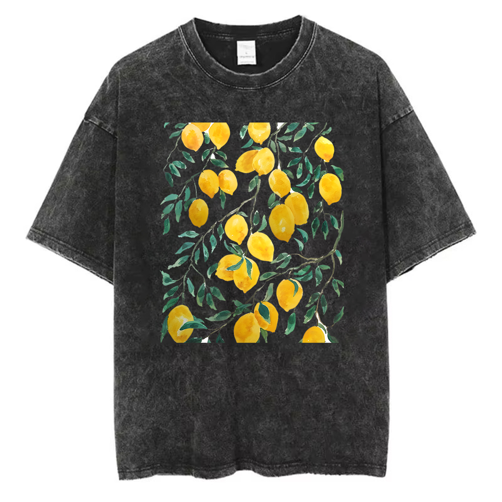 Vintage Washed Cotton T-Shirt  - Acid Wash Vintage Graphic T Shirt ulasan dan harga