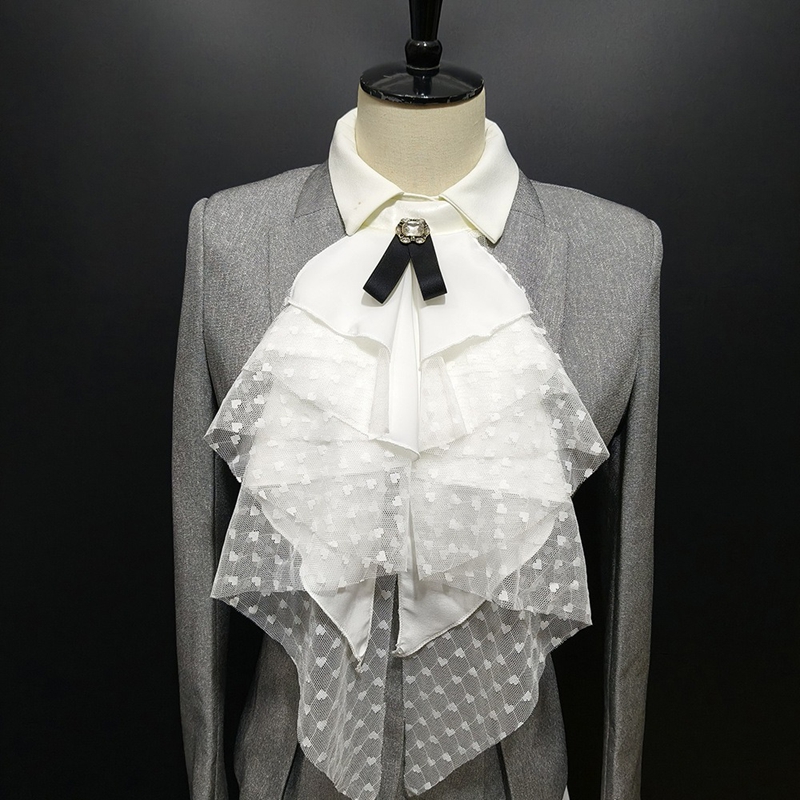 White Lace Layered Detachable  - Shirts ulasan dan harga