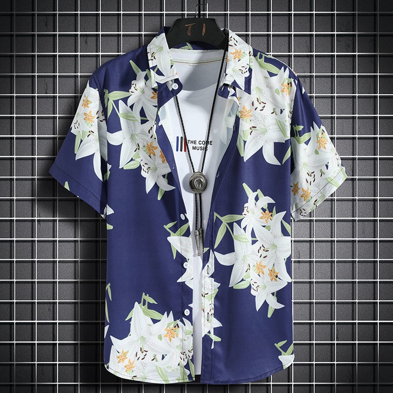 Hawaiian beach shirts Men's sh - Vintage Hawaiian Floral Shirt ulasan dan harga