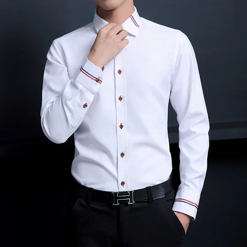 New Men's Shirt Korean Oxford  - Oxford Cotton Casual Shirt Business ulasan dan harga