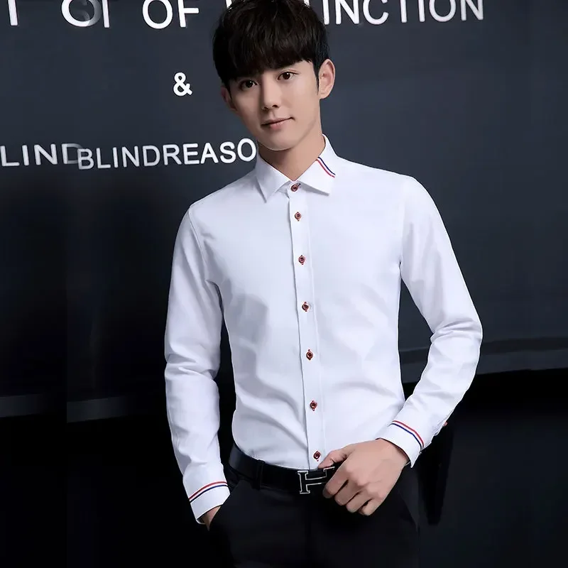 New Men's Shirt Korean Oxford  - Oxford Cotton Casual Shirt Business ulasan dan harga