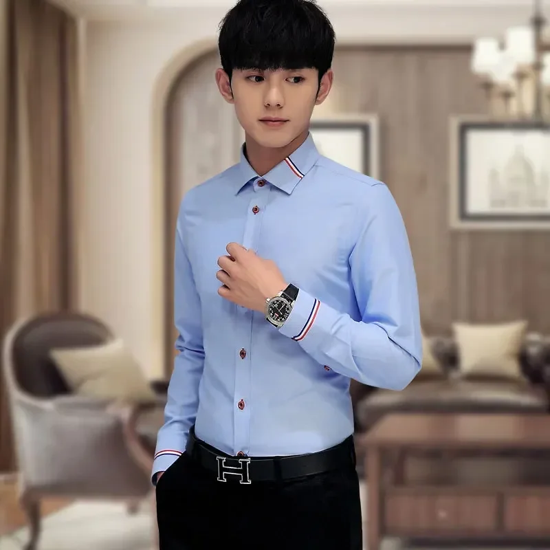 New Men's Shirt Korean Oxford  - Oxford Cotton Casual Shirt Business ulasan dan harga
