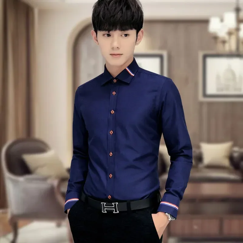 New Men's Shirt Korean Oxford  - Oxford Cotton Casual Shirt Business ulasan dan harga
