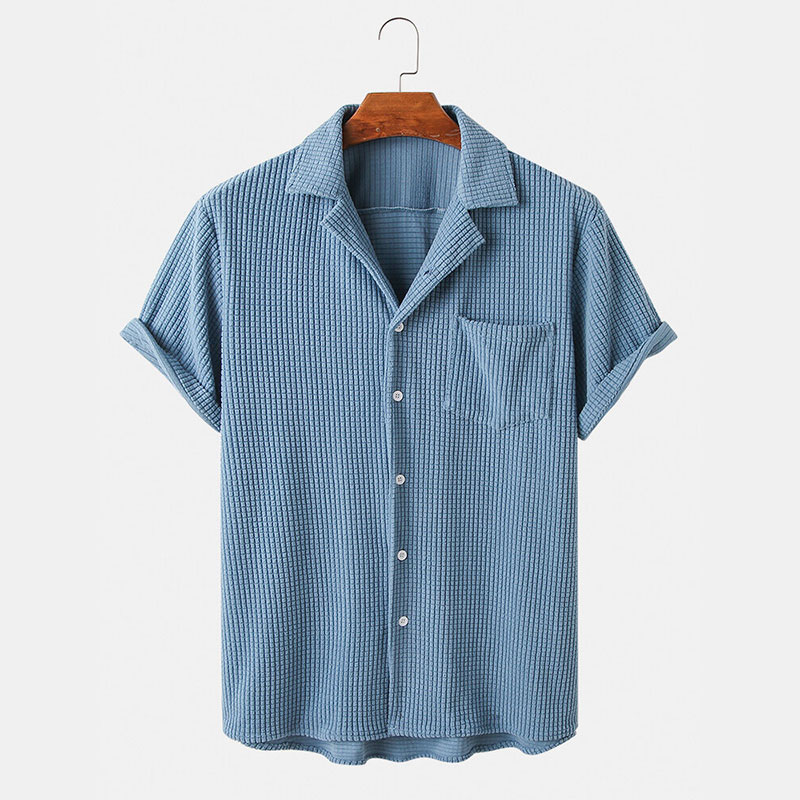 Summer Clothing Men's Luxury C - Corduroy Button Up Shirt Men ulasan dan harga